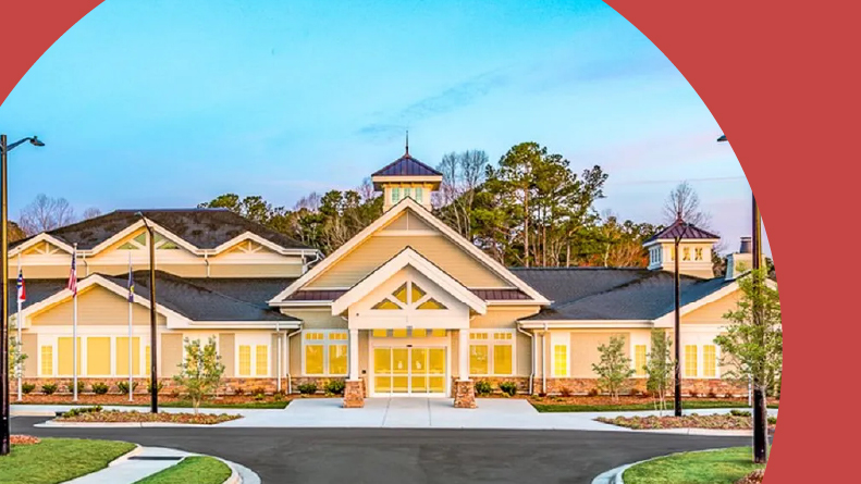 The clubhouse at Del Webb at Traditions in Wake Forest, North Carolina.