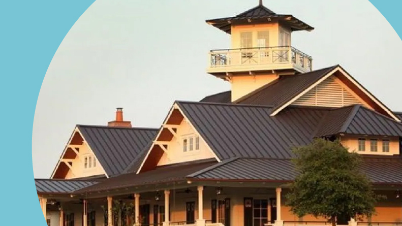 The clubhouse at St. James Plantation in Southport, North Carolina.