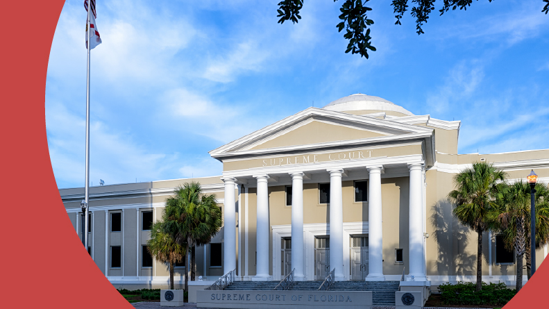 Exterior view of the Florida State Supreme Court Building.
