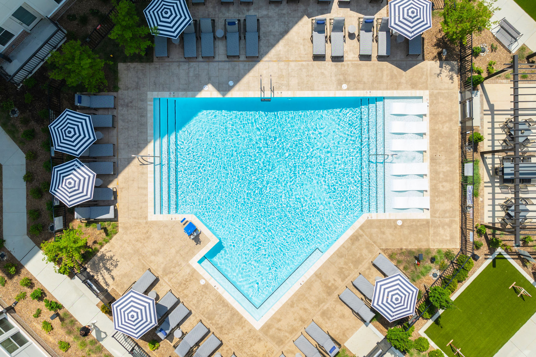 Outdoor Pool Bird's Eye View