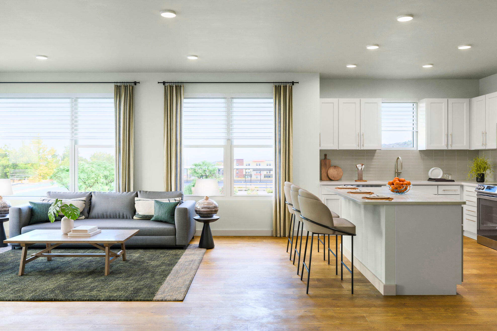 Kitchen and Living Room