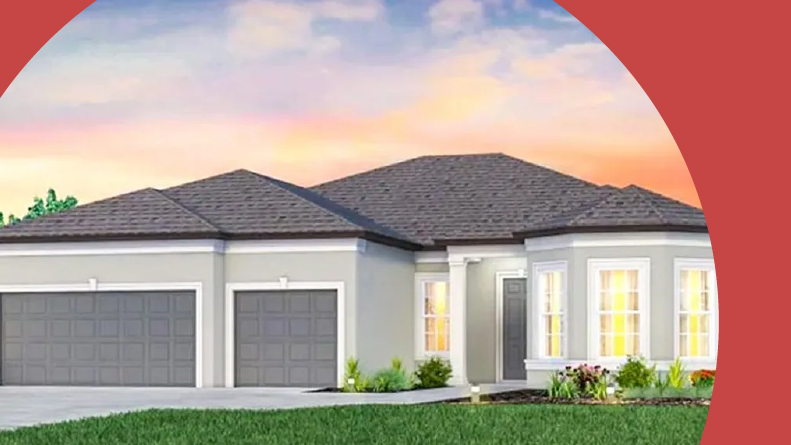 Rendering of a model home at Del Webb BayView in Parrish, Florida.