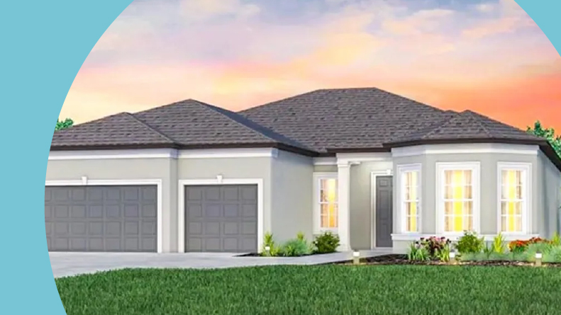 Rendering of a model home in Del Webb BayView, one of many stay and play retirement communities in Florida.