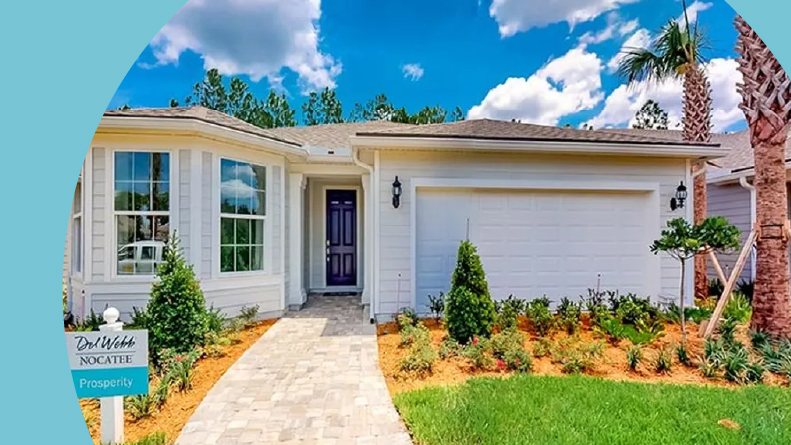 A model home at Del Webb Nocatee in Ponte Vedra, Florida.