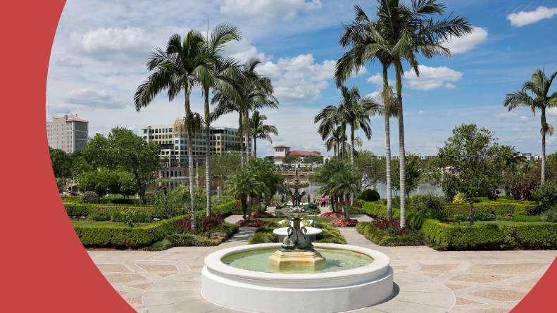 The scenery at Hollis Garden, a public botanical garden in Lakeland, Florida.