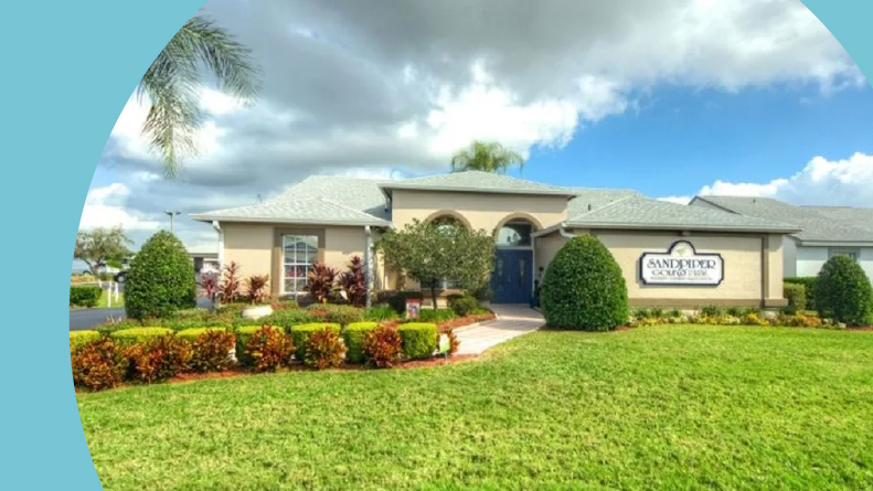 The golf club at Sandpiper Golf & Country Club.