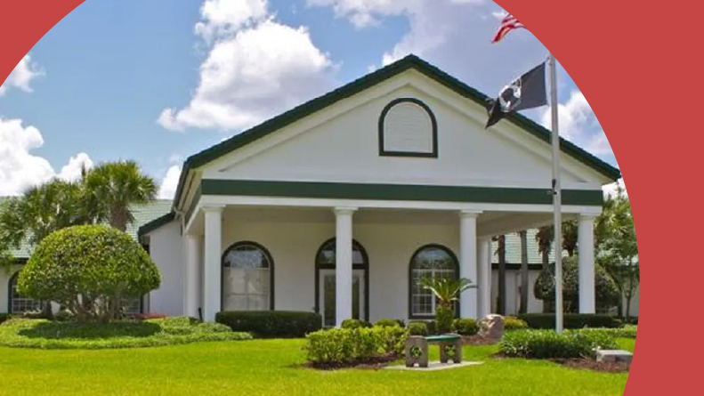 The clubhouse at Spruce Creek Preserve in Dunnellon, Florida.