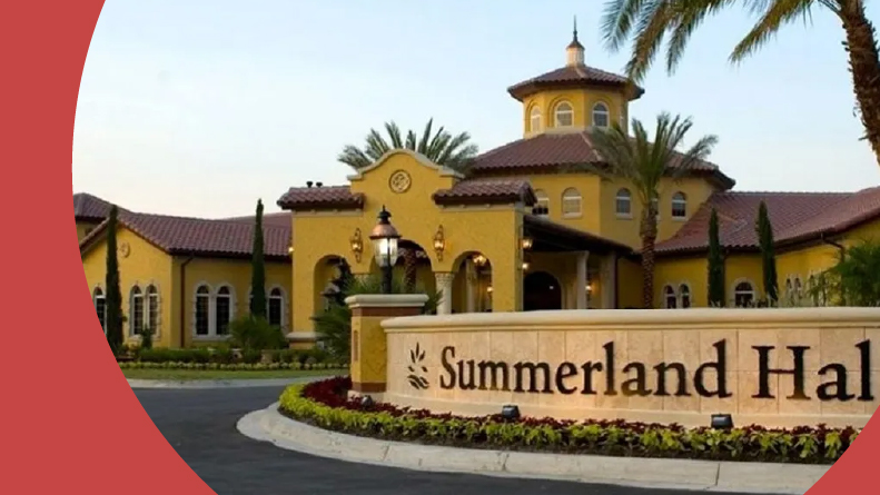 The community sign at the entrance of Sweetwater in Jacksonville, Florida.