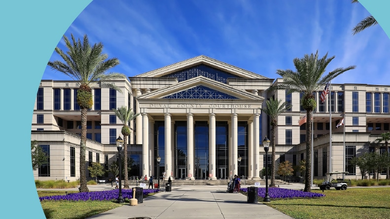 The local courthouse for Duval County in Jacksonville, Florida.