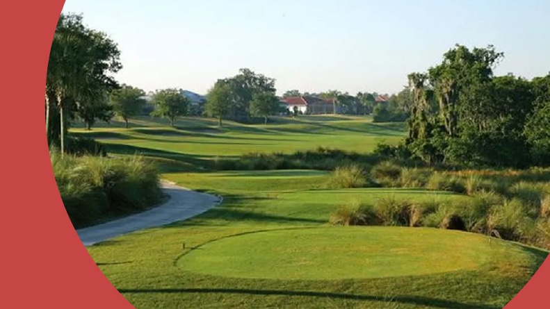 The golf course at Kings Point in Sun City Center, Florida.