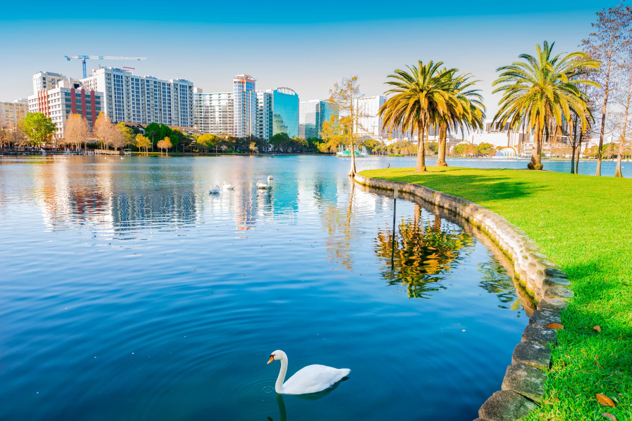 Lake Eola Park in Orlando, Florida.