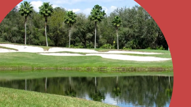 The golf course at Solivita in Kissimmee, Florida.
