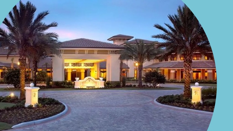 The clubhouse at Sun City Center in Sun City Center, Florida.