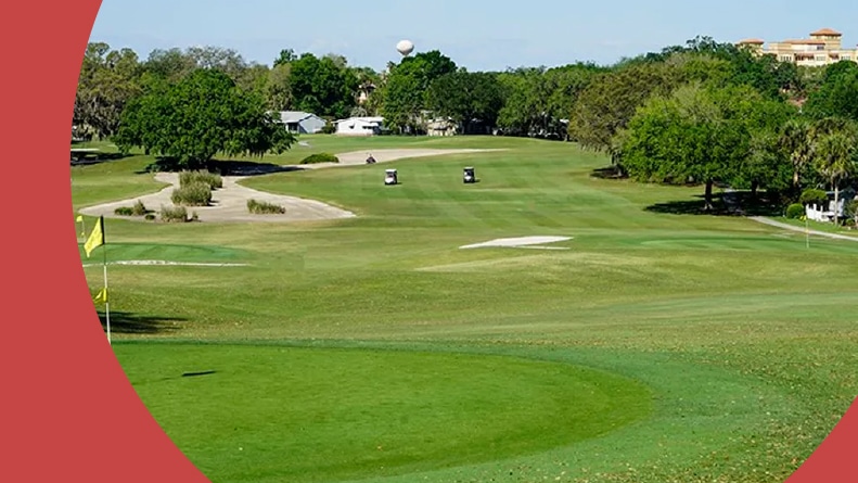 The golf course at The Villages in The Villages, Florida.