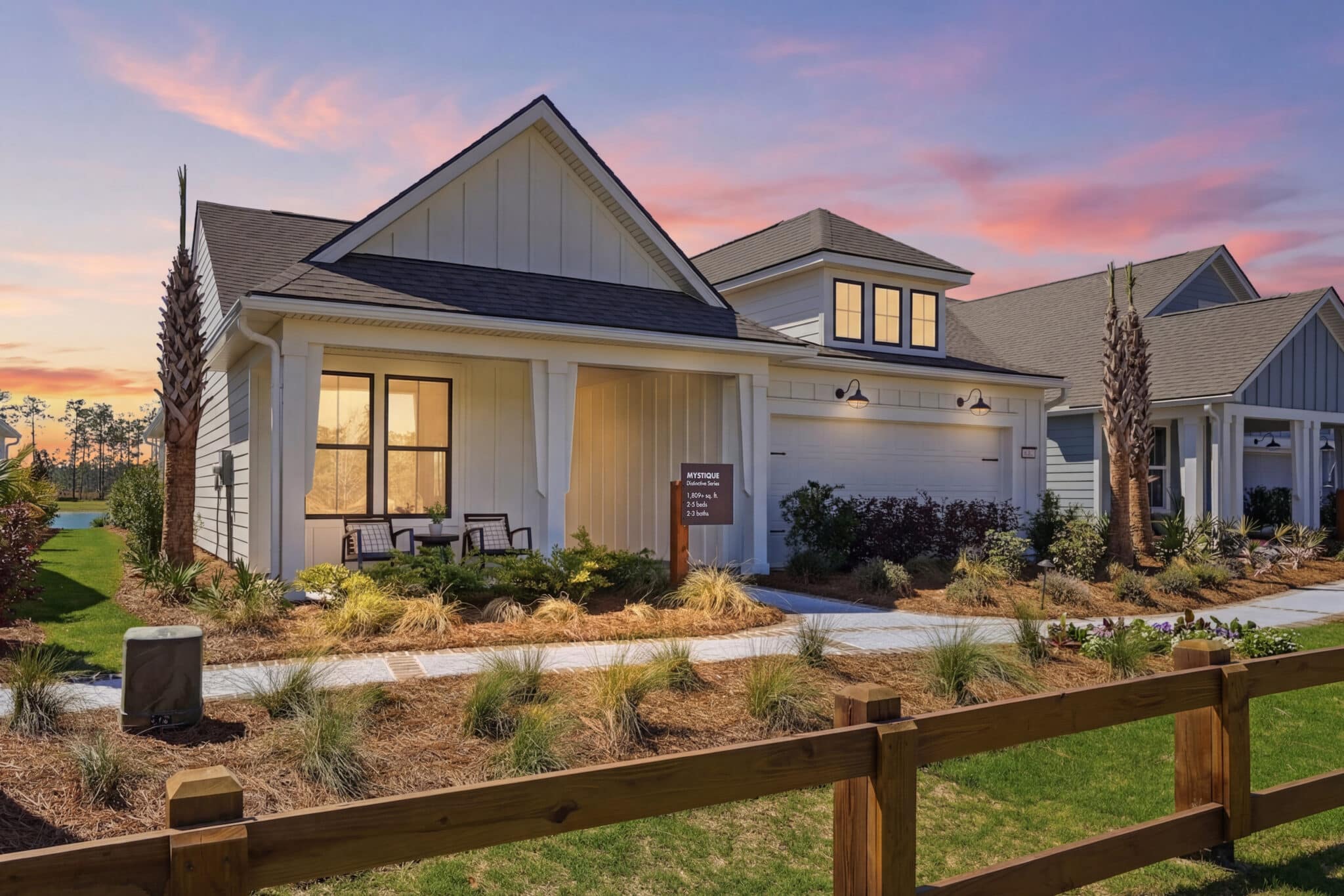 Mystique Model Home at Dusk