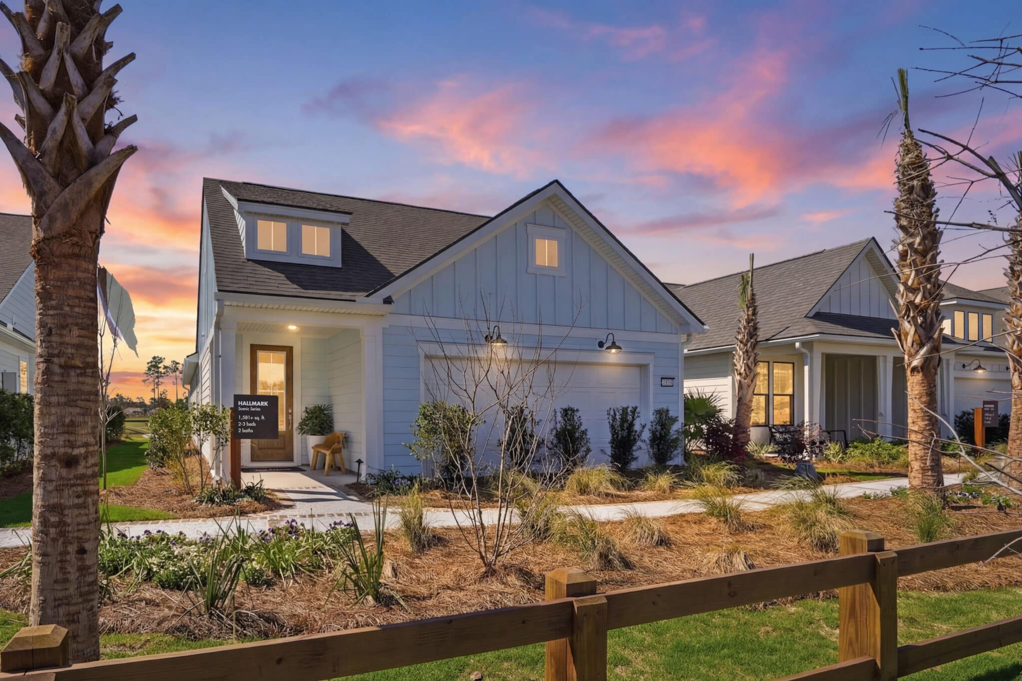 Sunset view of Hallmark Model