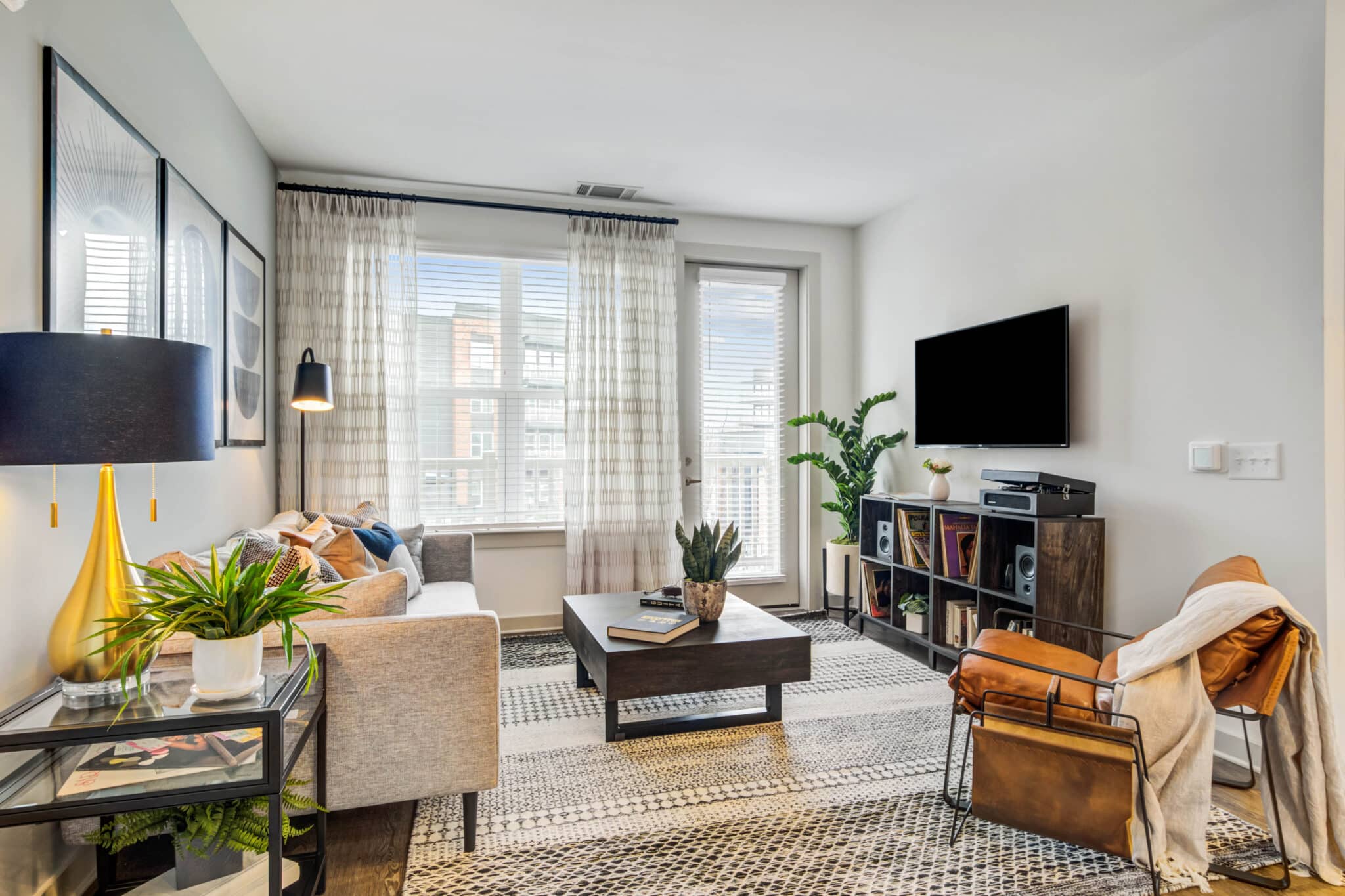 The Everly Apartment Unit Living Room