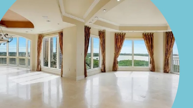 Interior view of a condo at Bonita Bay in Bonita Springs, Florida.
