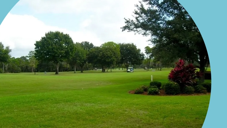 The golf course at Cormorant Point in Sebring, Florida.