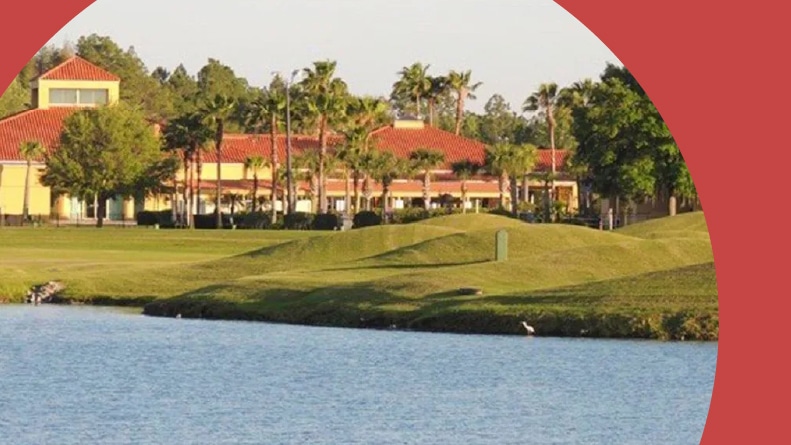 A pond on the golf course at Cypress Lakes in Lakeland, Florida.