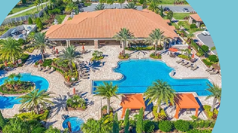 Aerial view of Esplanade at Highland Ranch in Clermont, Florida.