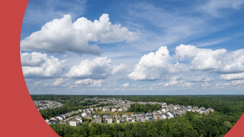 Overhead view of Fort Mill, South Carolina.