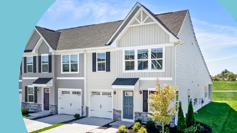 Exterior view of an attached home in Havenwood Villas in Fredericksburg, Virginia.
