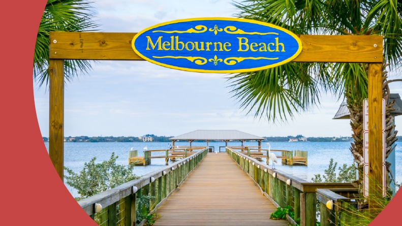 Historic Melbourne Beach Pier on the Indian River.