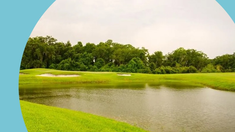 A pond on the golf course at Pennbrooke Fairways in Leesburg, Florida.