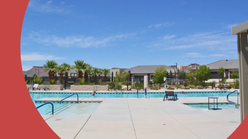 The outdoor pool at SunRiver Villas in St. George, Utah.