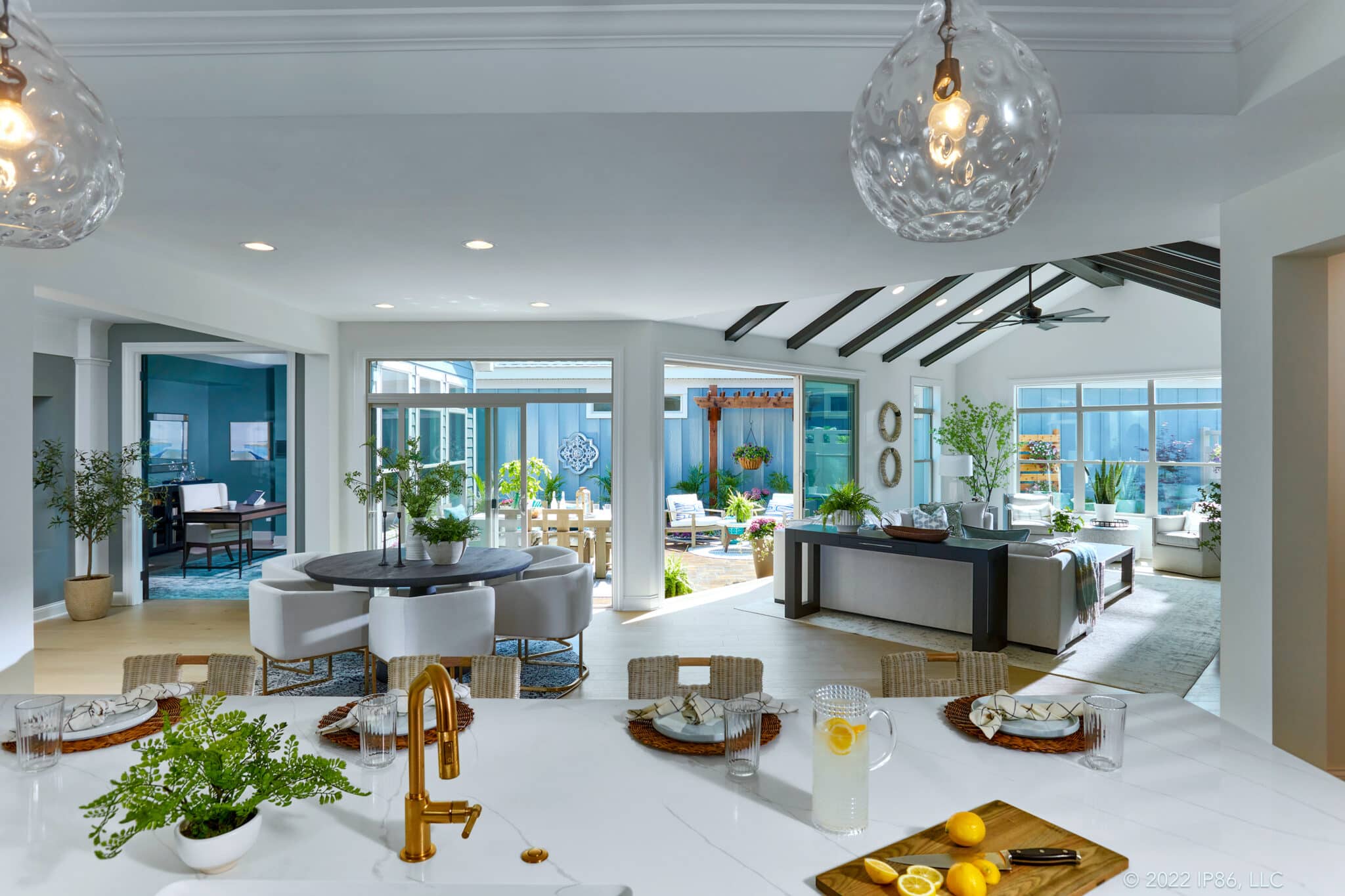 Kitchen Area and Living Room