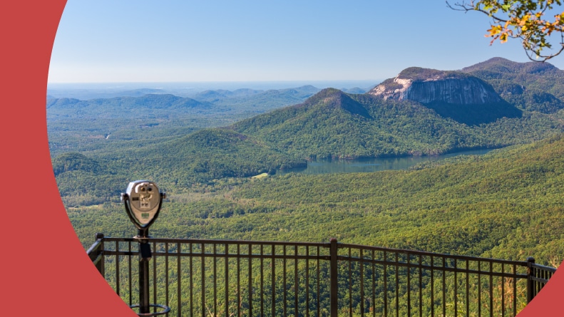 View from an observation point at Caesars Head State Park in South Carolina.