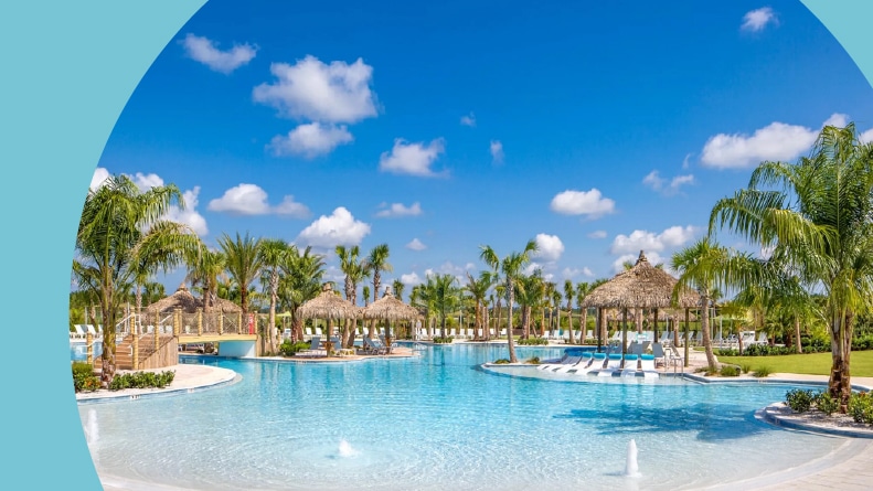 A resort-style pool at Latitude Margaritaville in Daytona Beach, Florida.