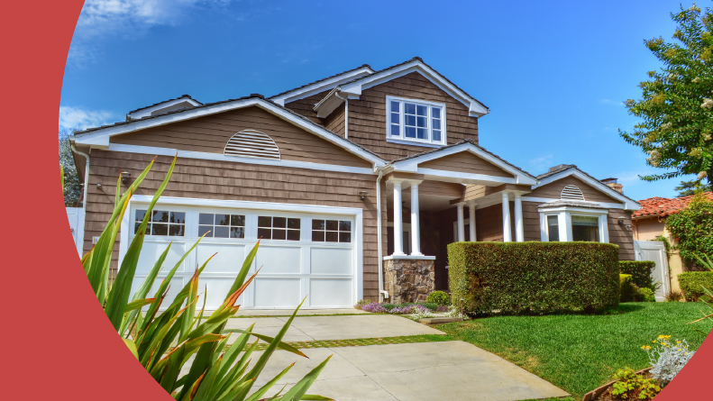 Exterior view of a house in Santa Monica, California.