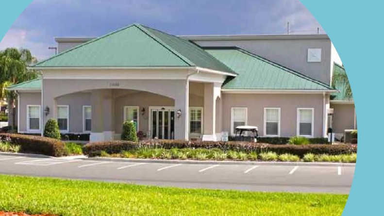 Exterior view of the clubhouse Stonecrest in Summerfield, Florida.