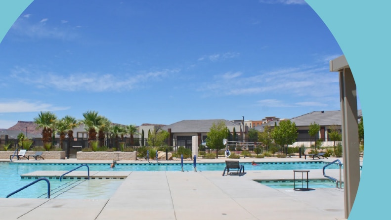 The outdoor pool at SunRiver Villas in St. George, Utah.