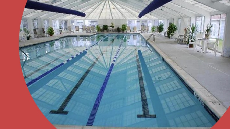The indoor pool at Centennial Station in Warminster, Pennsylvania.