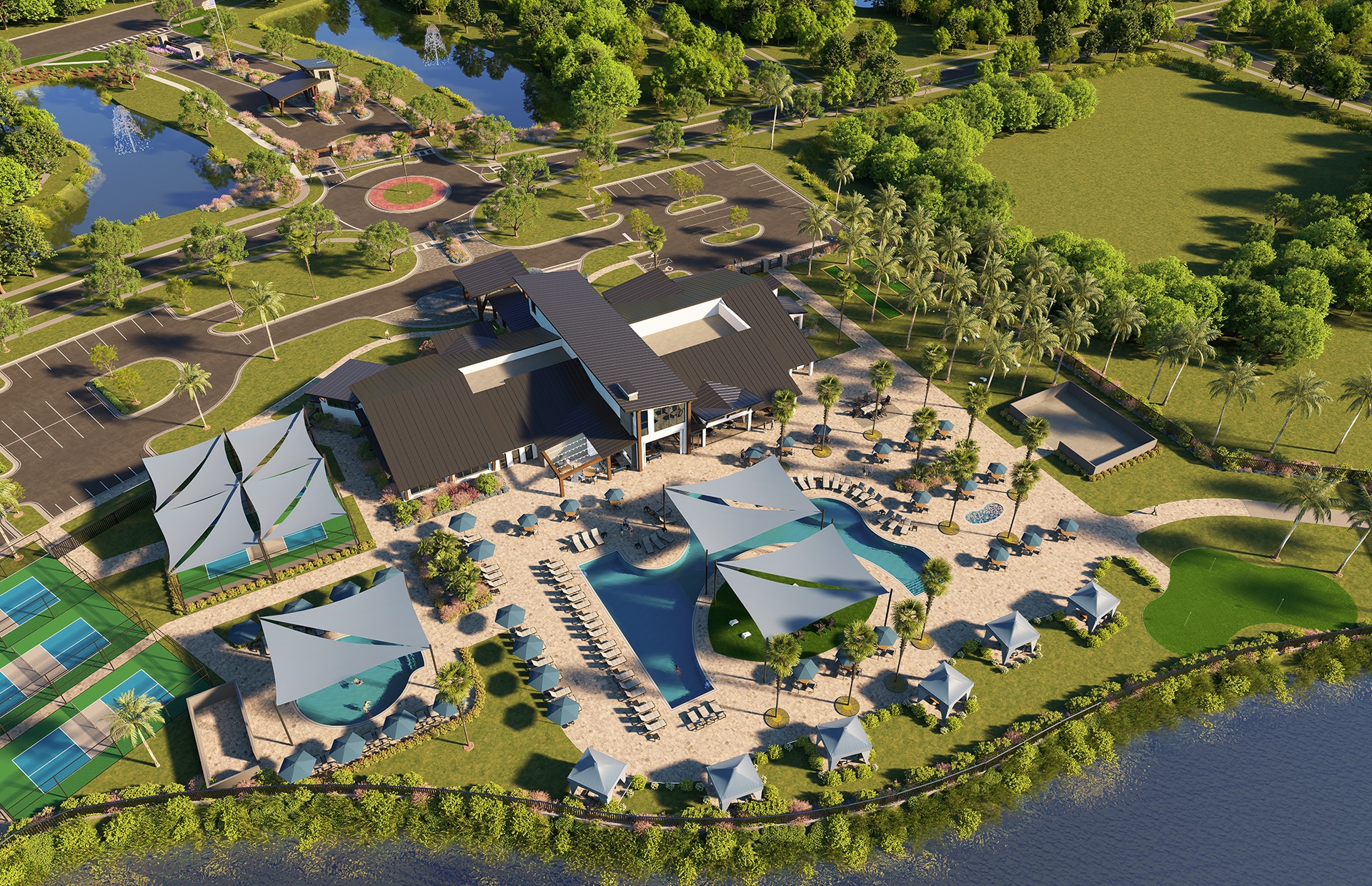 Aerial view rendering