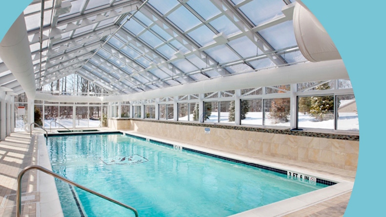 The indoor pool at Regency at Yardley in Yardley, Pennsylvania.