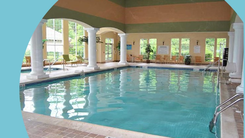 The indoor pool at The Reserve at Gwynedd in Lansdale, Pennsylvania.