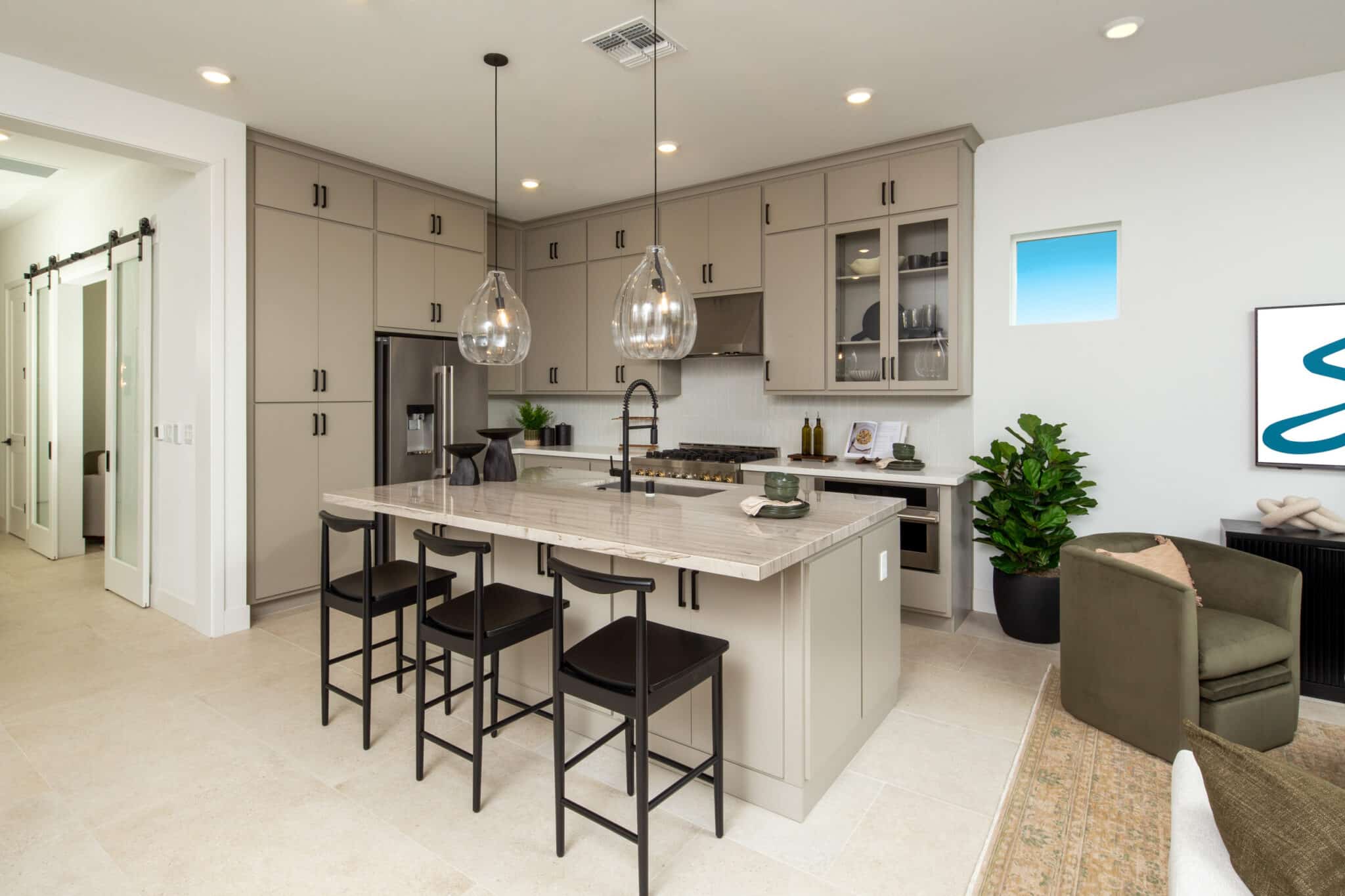 Kitchen with Island Counter