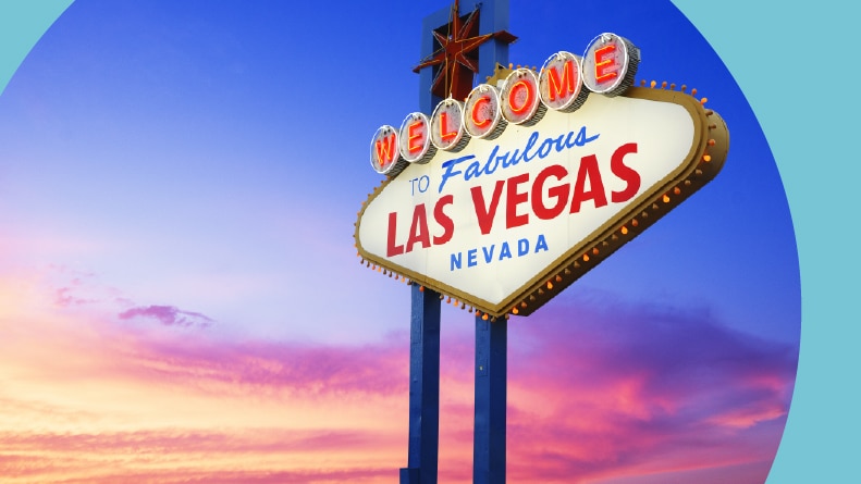 The "Welcome to Las Vegas" neon sign.