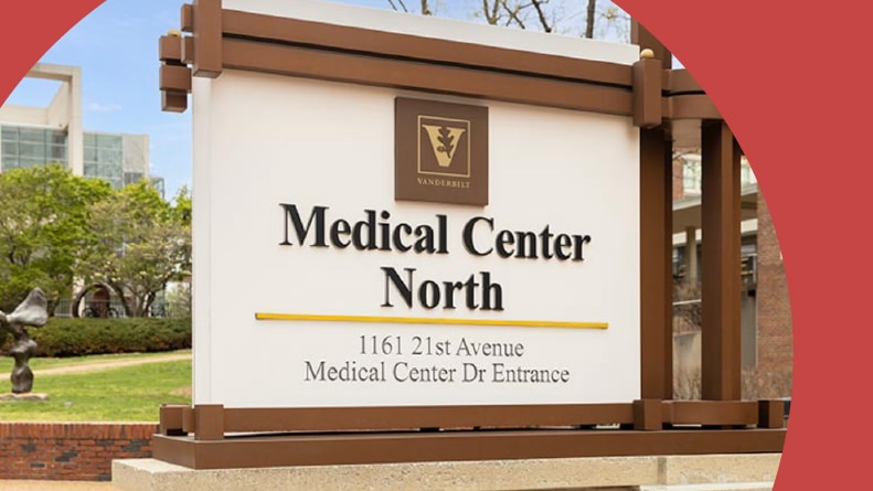 A sign on the grounds of Vanderbilt University Medical Center in Nashville, Tennessee.