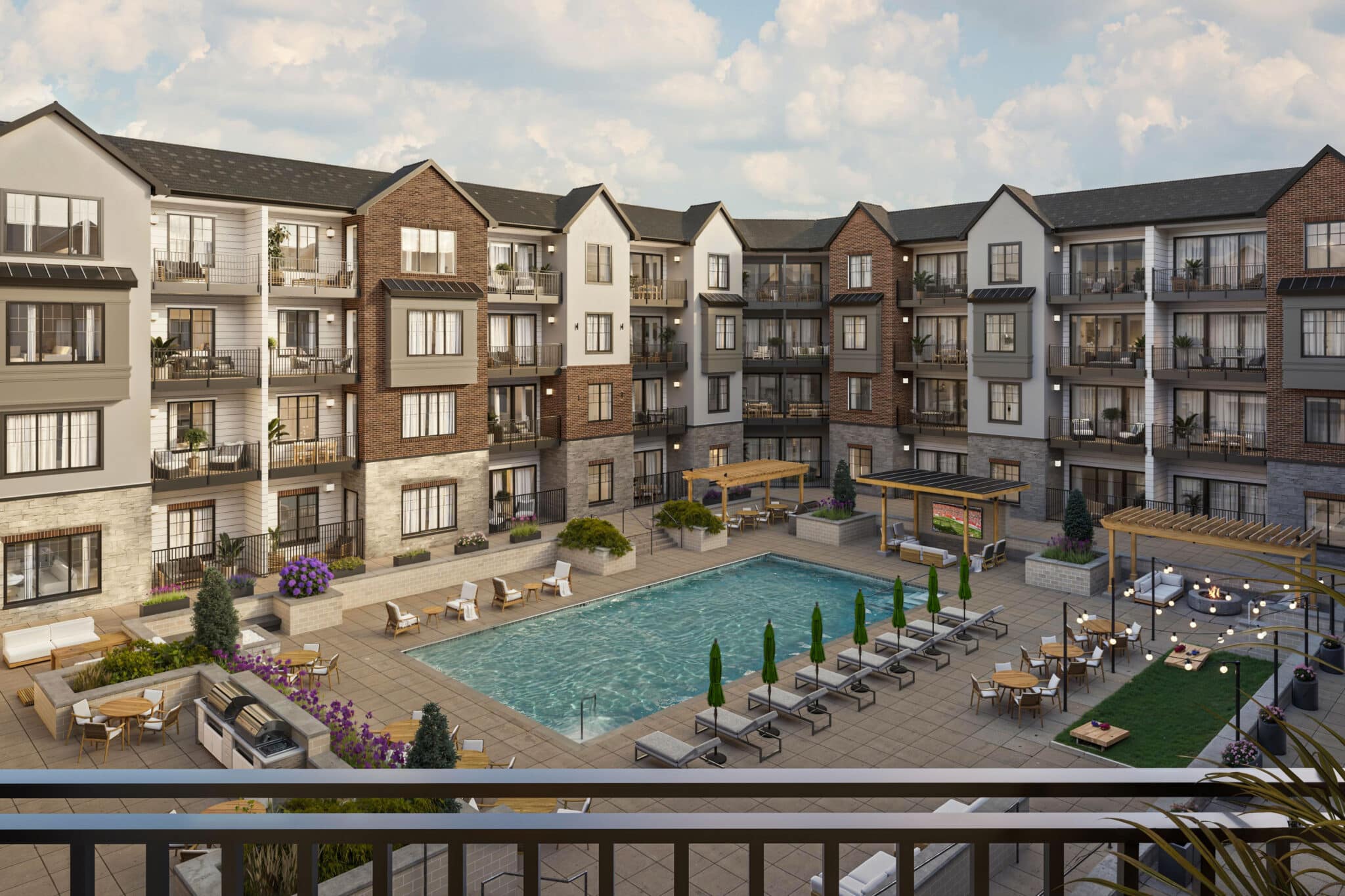 Courtyard and Pool Area