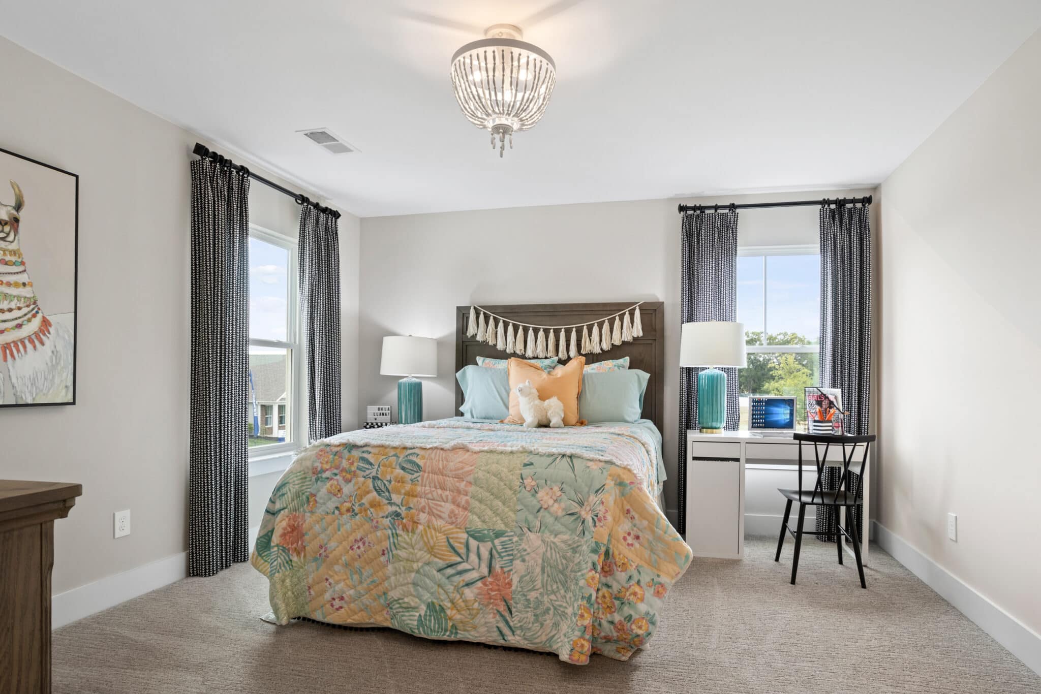 Bedroom with Bright Colors