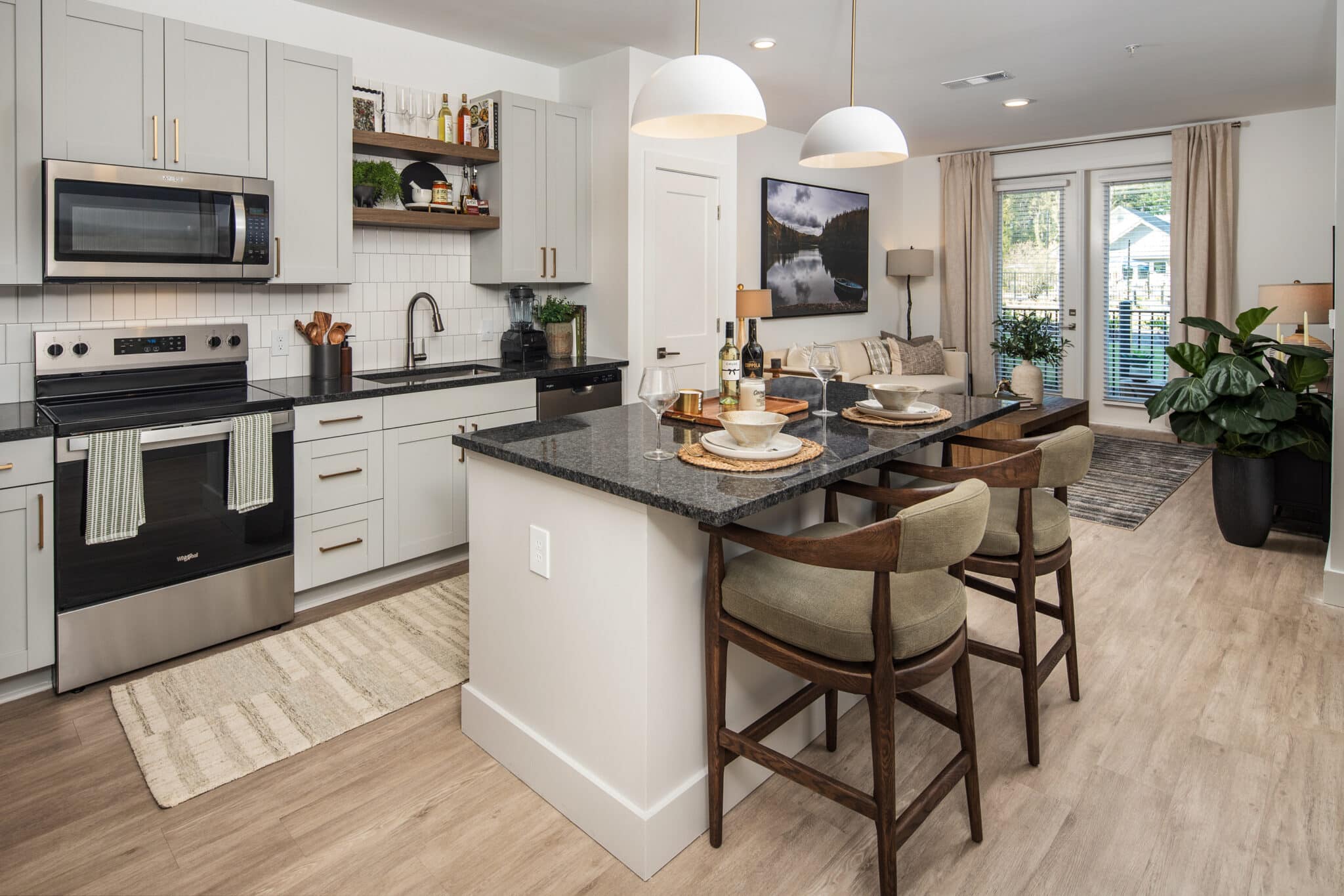 Kitchen with Island Counter