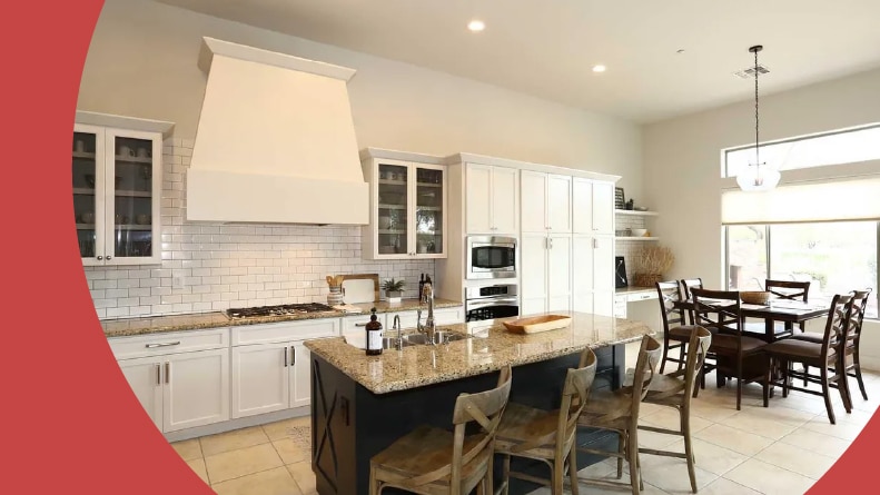 A kitchen in a model home at Anthem Country Club in Anthem, Arizona.