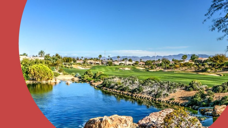 The golf course on the grounds of Siena in Las Vegas, Nevada.