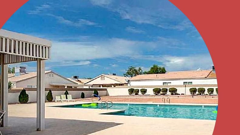The outdoor pool at Silver Springs Sterling in Las Vegas, Nevada.