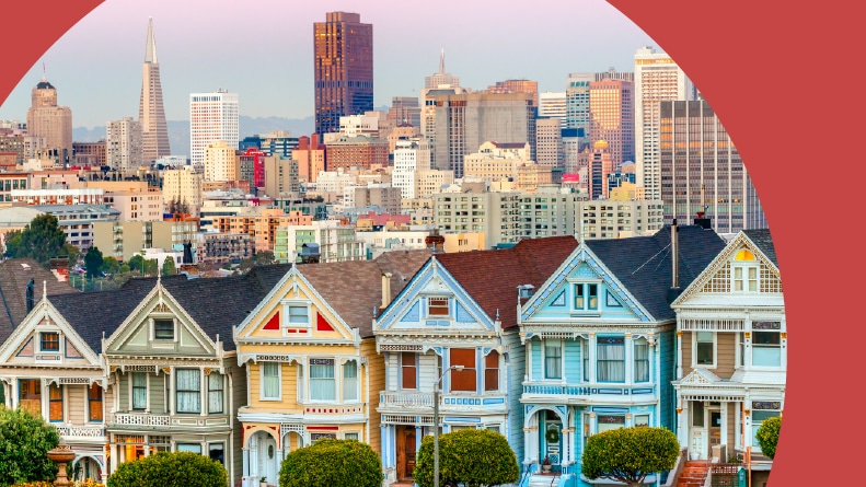 The Painted Ladies of San Francisco, California.
